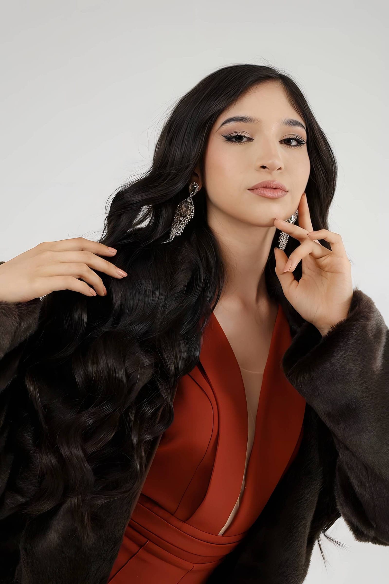 Gabriela Ramírez en sesión editorial de moda
