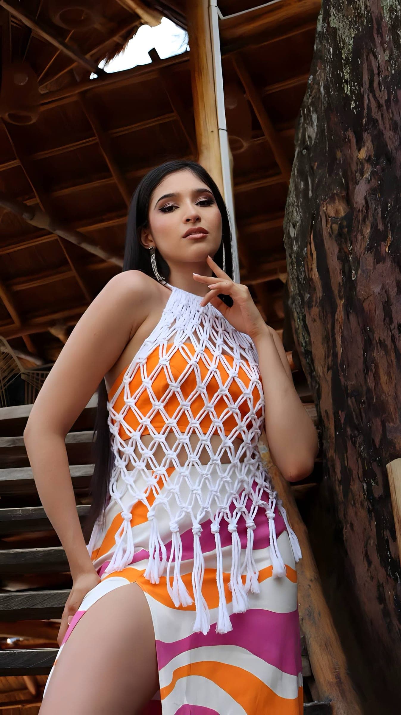 Gabriela Ramírez en sesión editorial de moda